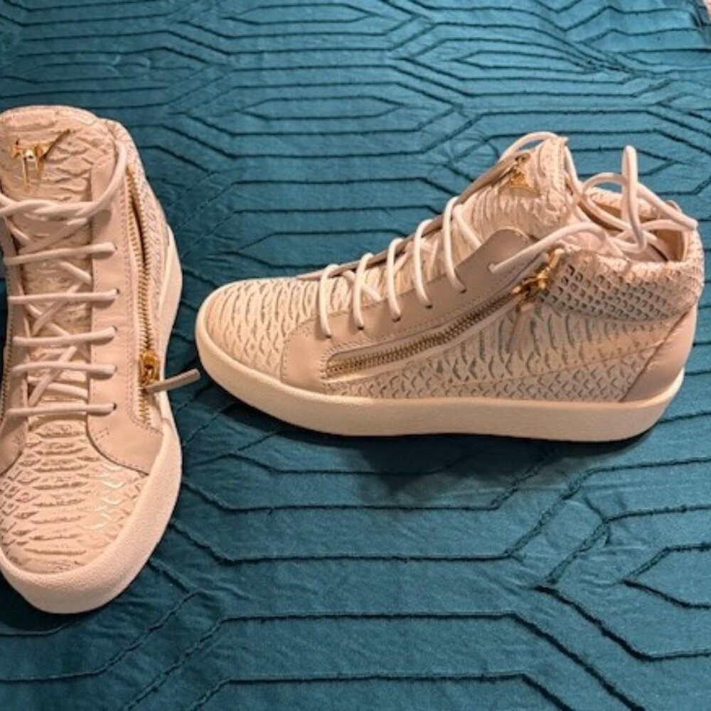 Women's May London Snake-Print High Top Sneakers - Picture 7 of 9